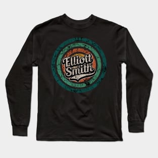 Elliott Smith // Retro Circle Crack Vintage Long Sleeve T-Shirt